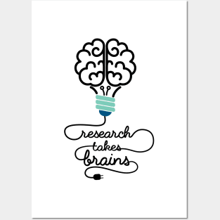 'Research Takes Brains' Autism Awareness Shirt Posters and Art